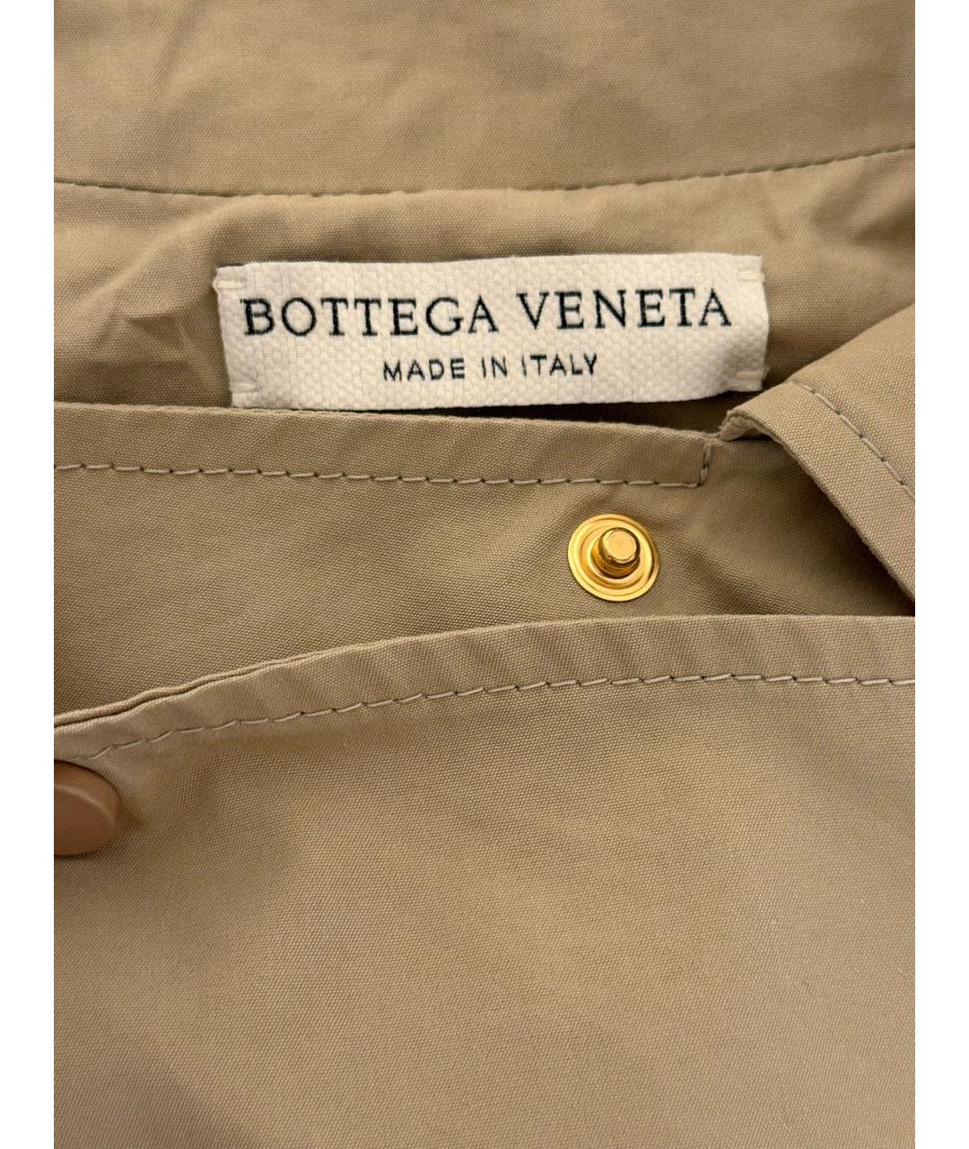 BOTTEGA VENETA Бежевый хлопковый тренч/плащ, фото 5