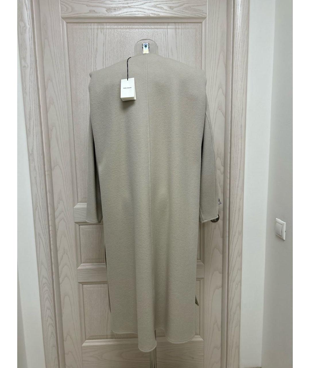 ISABEL MARANT Бежевое шерстяное пальто, фото 2