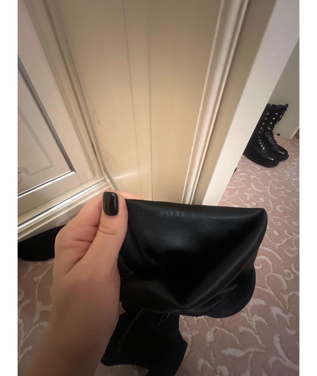 STUART WEITZMAN Черные замшевые ботфорты, фото 6