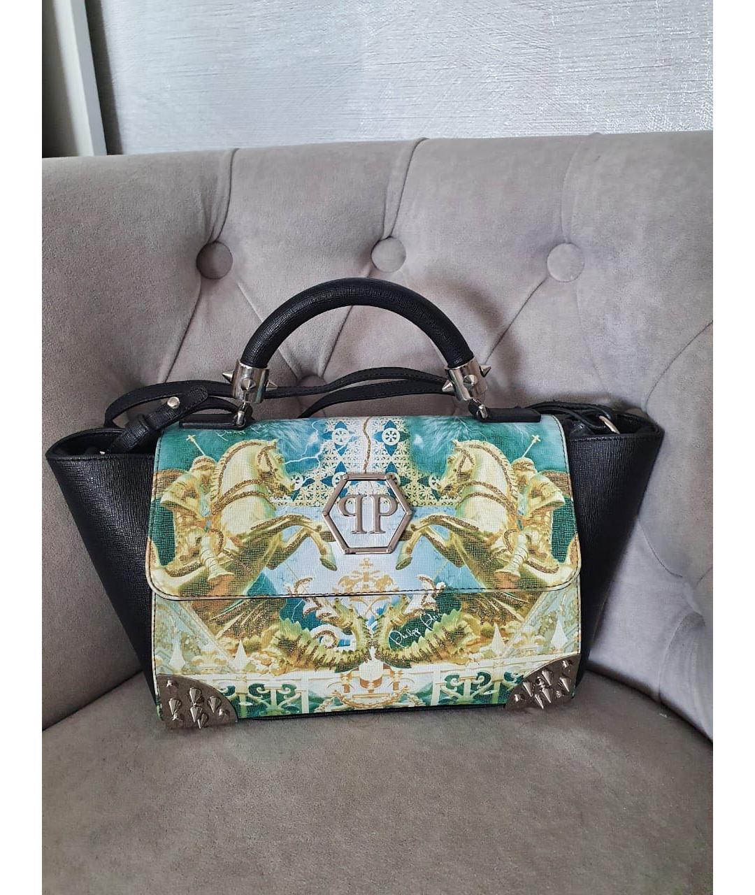 PHILIPP PLEIN Мульти кожаная сумка с короткими ручками, фото 2