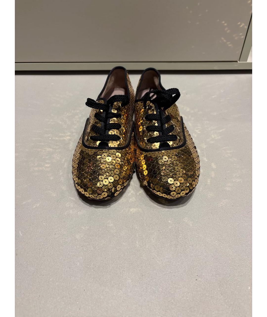 MARC BY MARC JACOBS Золотые кожаные брогги и оксфорды, фото 2