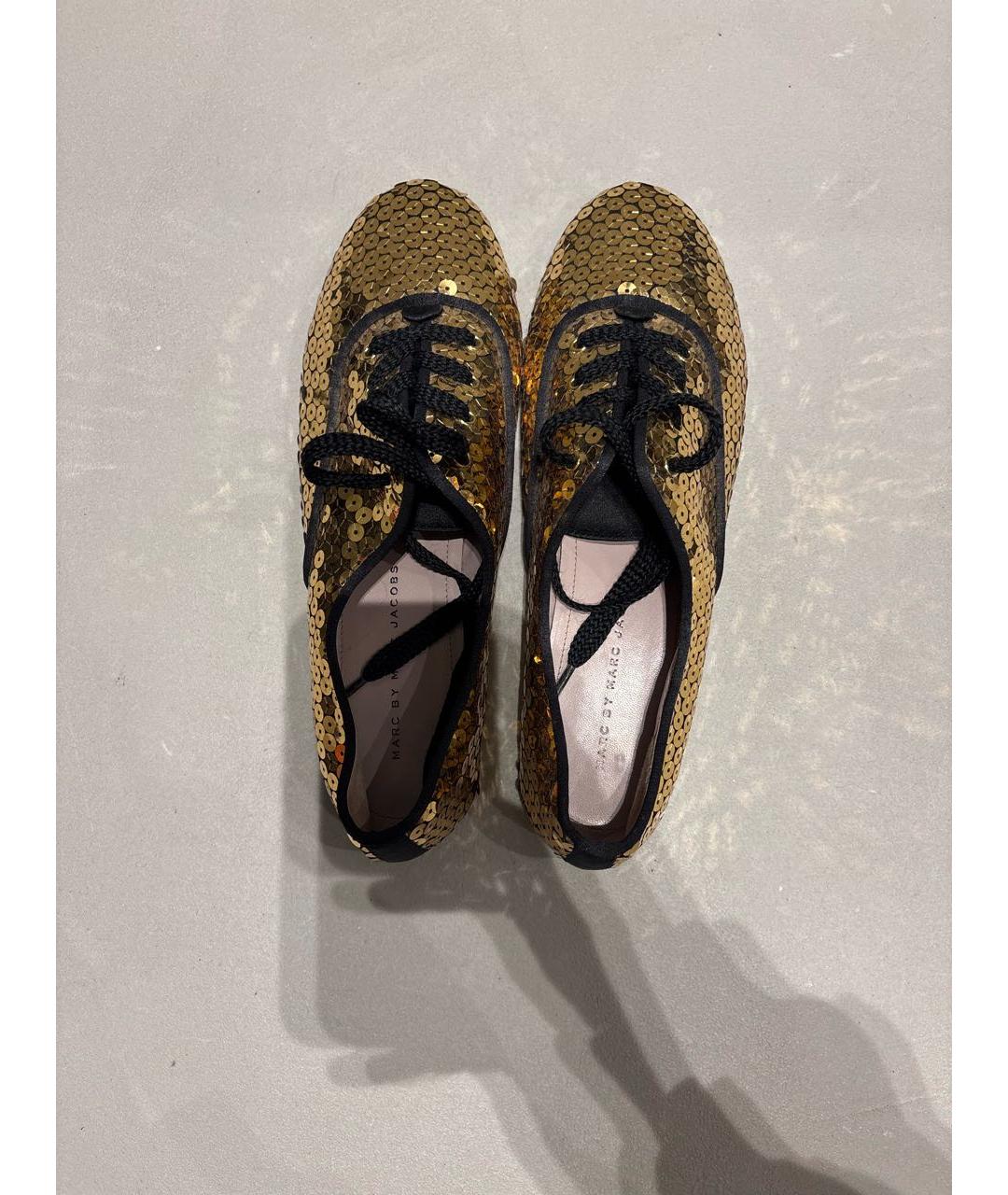 MARC BY MARC JACOBS Золотые кожаные брогги и оксфорды, фото 3