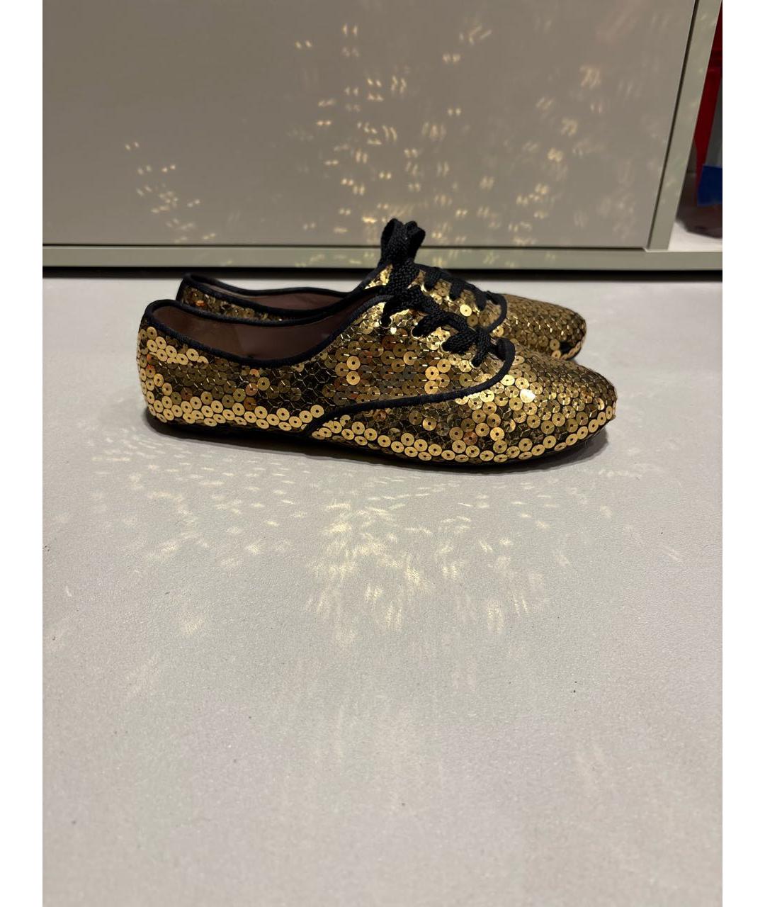 MARC BY MARC JACOBS Золотые кожаные брогги и оксфорды, фото 5