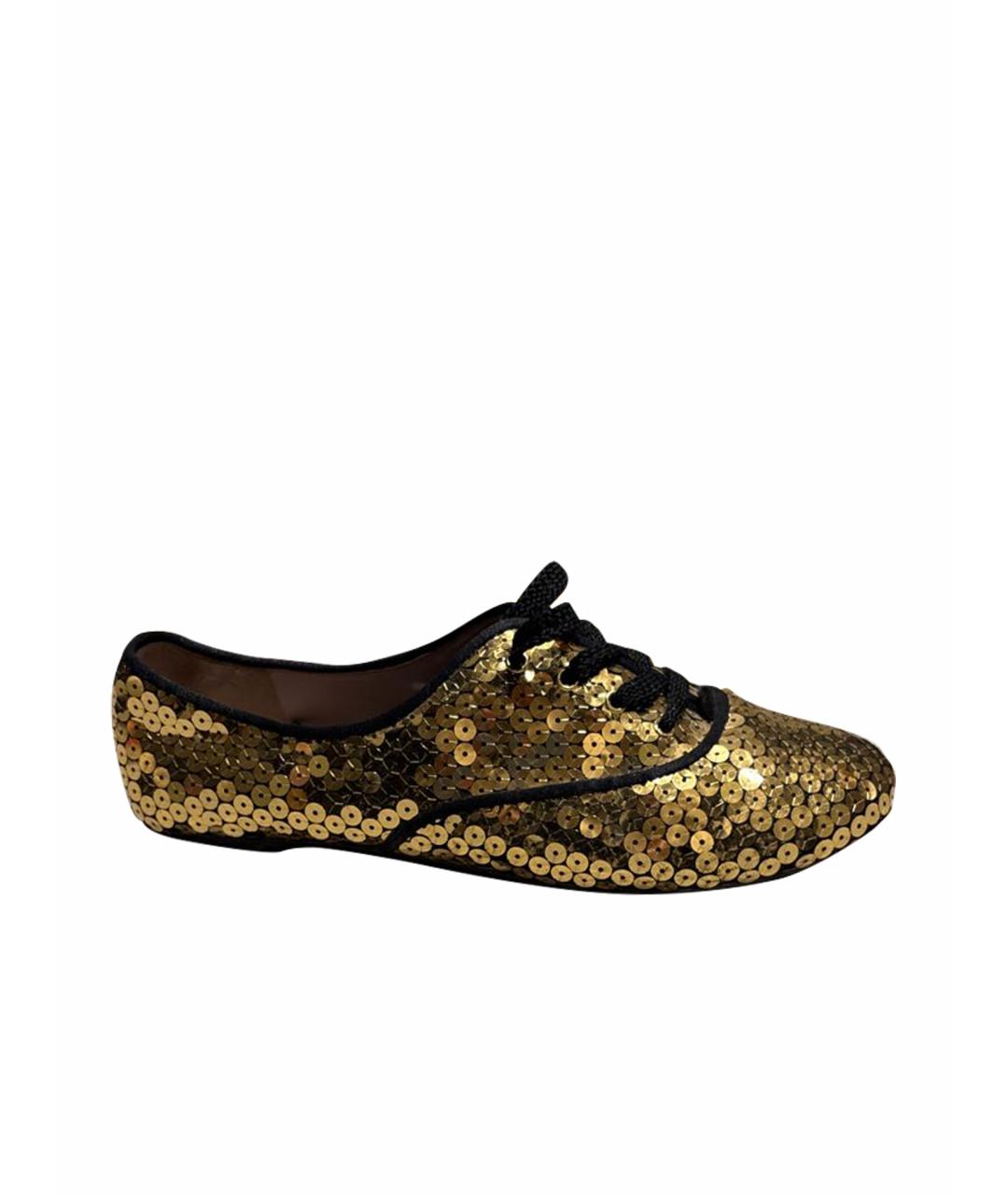 MARC BY MARC JACOBS Золотые кожаные брогги и оксфорды, фото 1