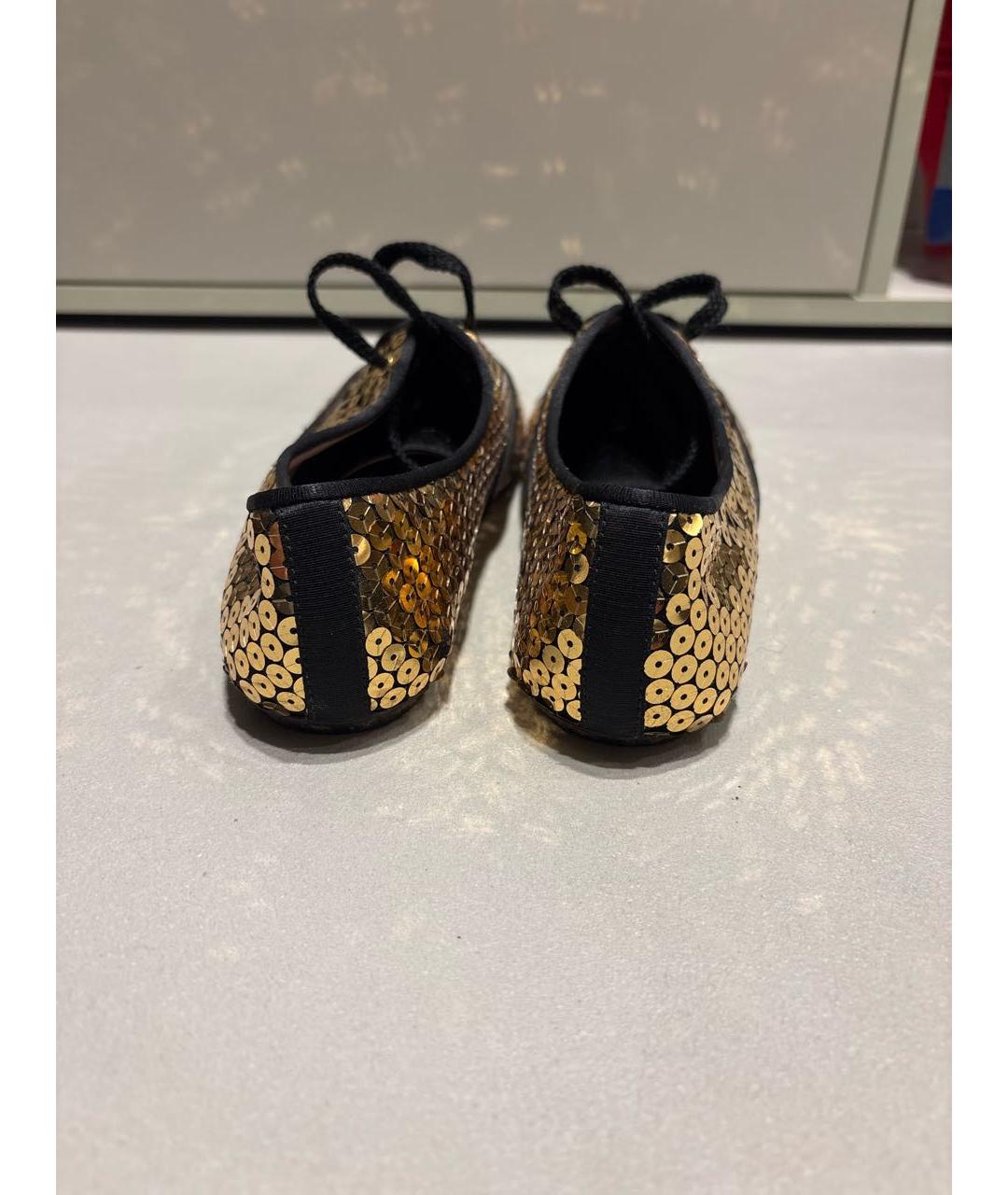 MARC BY MARC JACOBS Золотые кожаные брогги и оксфорды, фото 4