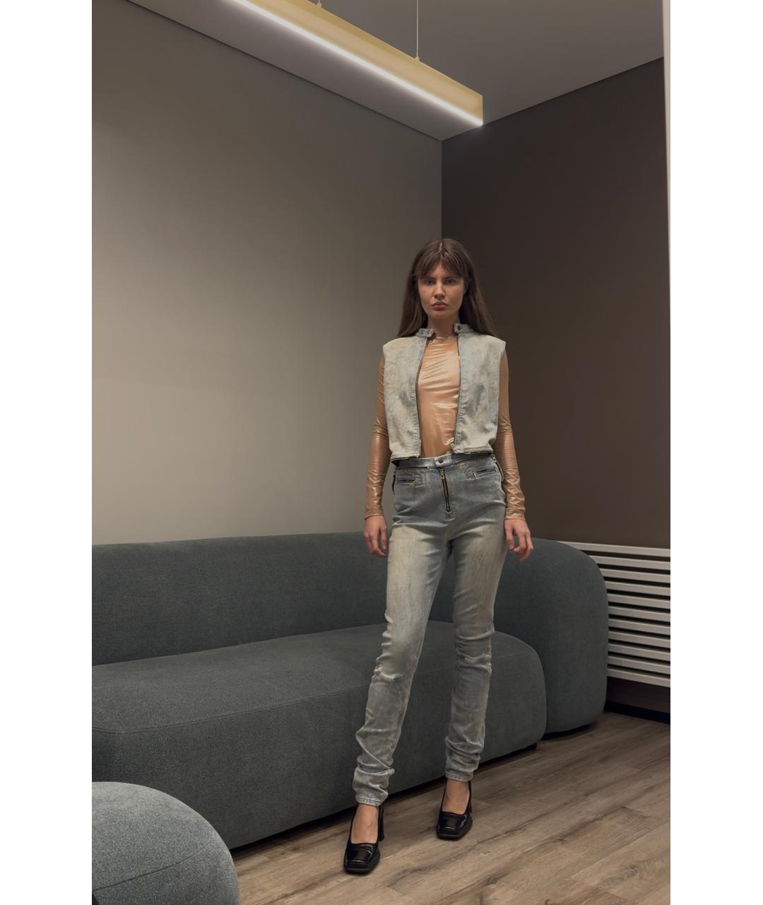 DIESEL Голубой хлопко-эластановый комбинезон, фото 3