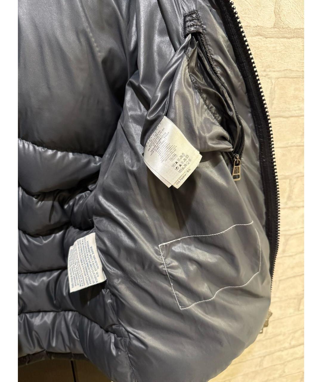 MONCLER Черная атласная куртка, фото 7