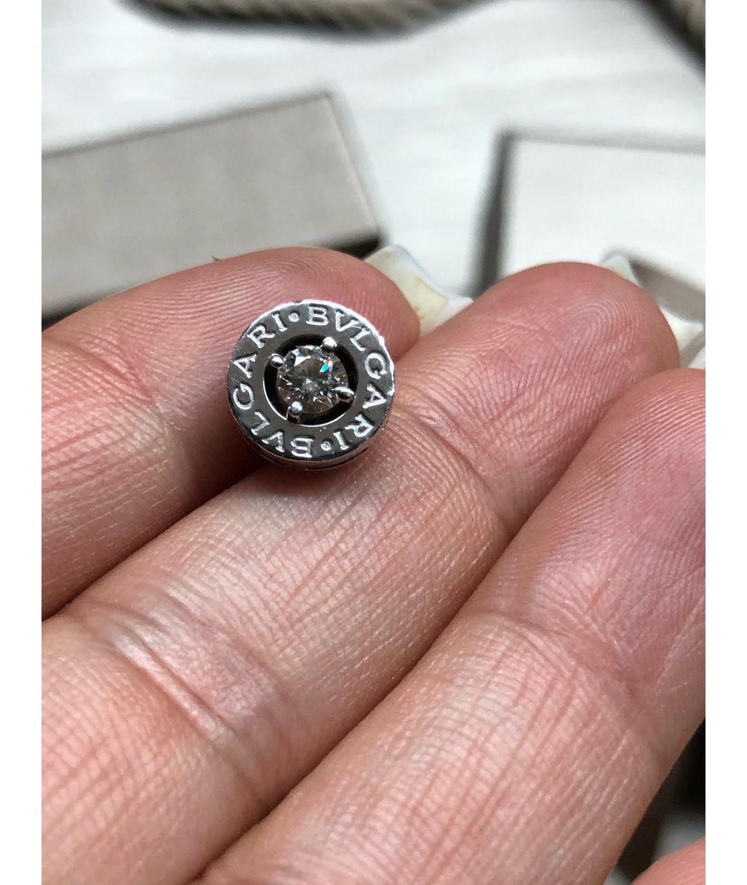 BVLGARI Серебряные серьги из белого золота, фото 5