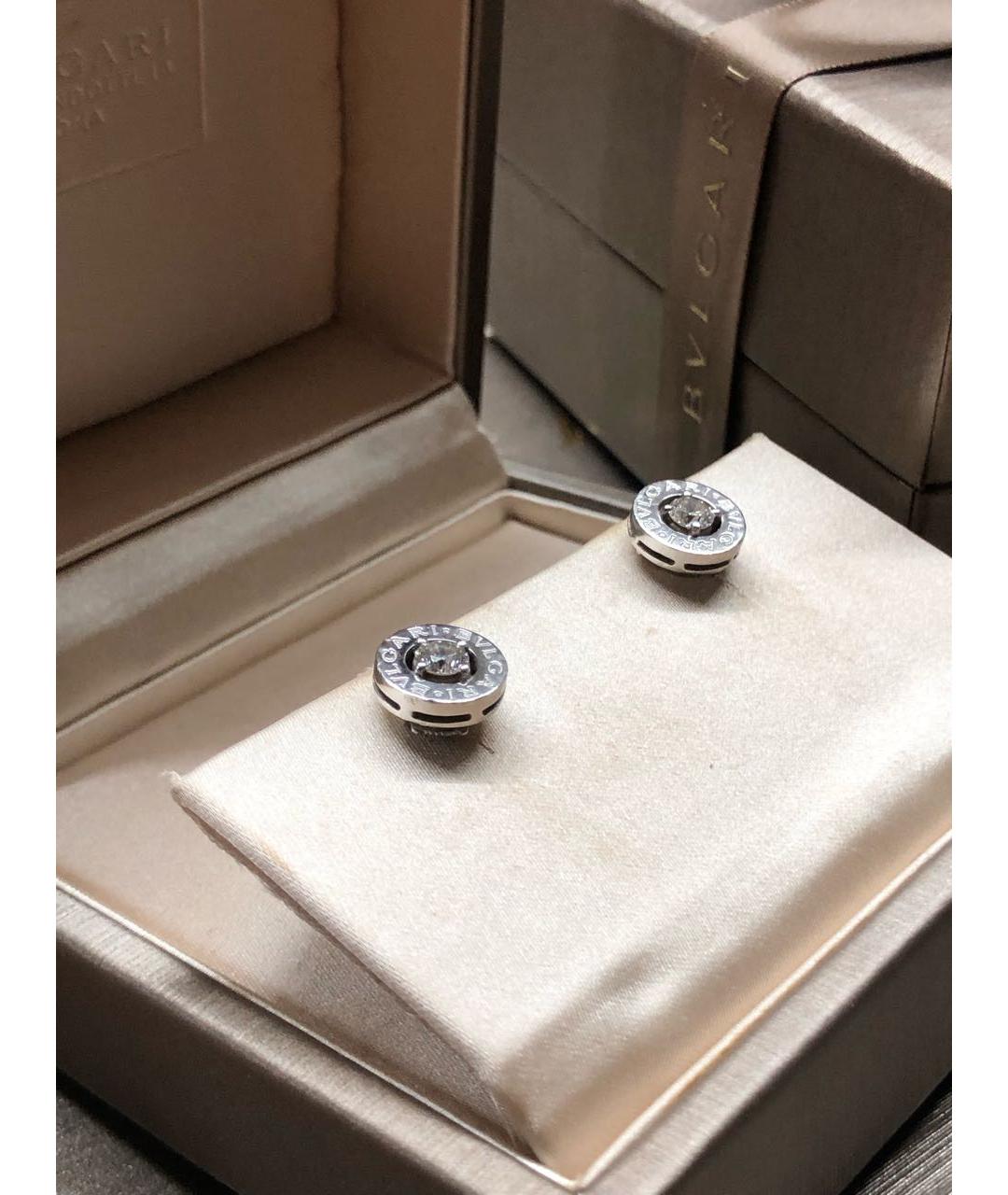 BVLGARI Серебряные серьги из белого золота, фото 4