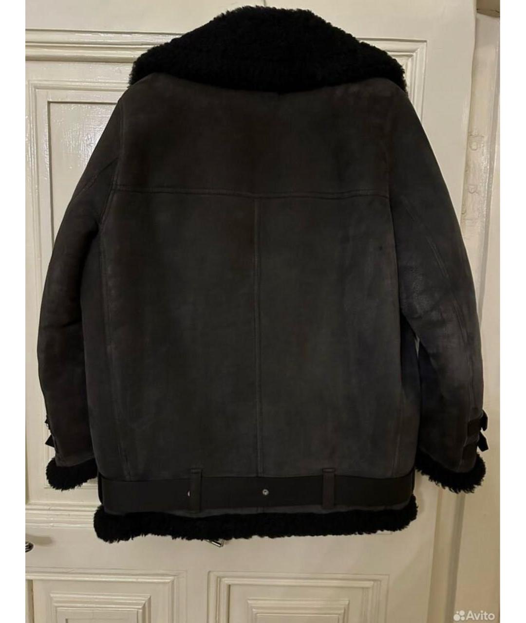 ACNE STUDIOS Антрацитовая замшевая дубленка, фото 2