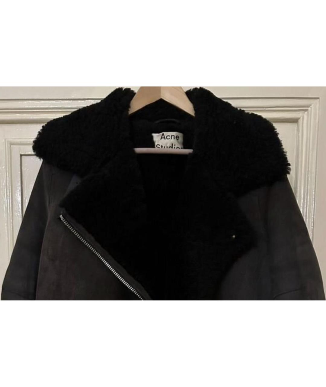 ACNE STUDIOS Антрацитовая замшевая дубленка, фото 4