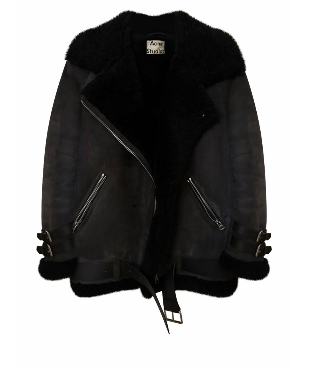 ACNE STUDIOS Антрацитовая замшевая дубленка, фото 1