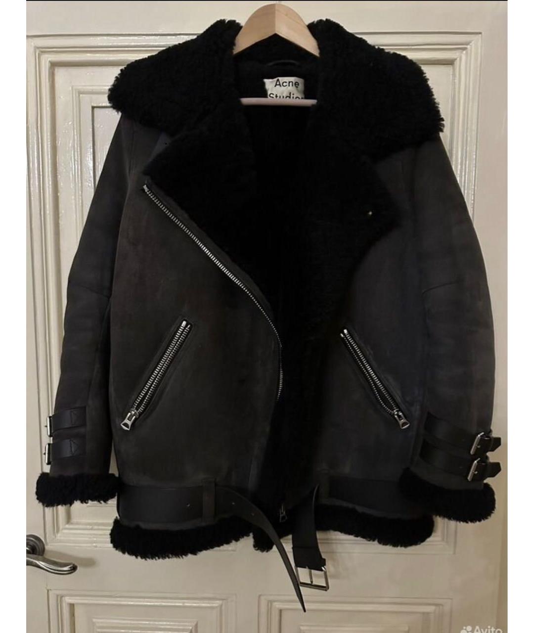 ACNE STUDIOS Антрацитовая замшевая дубленка, фото 6