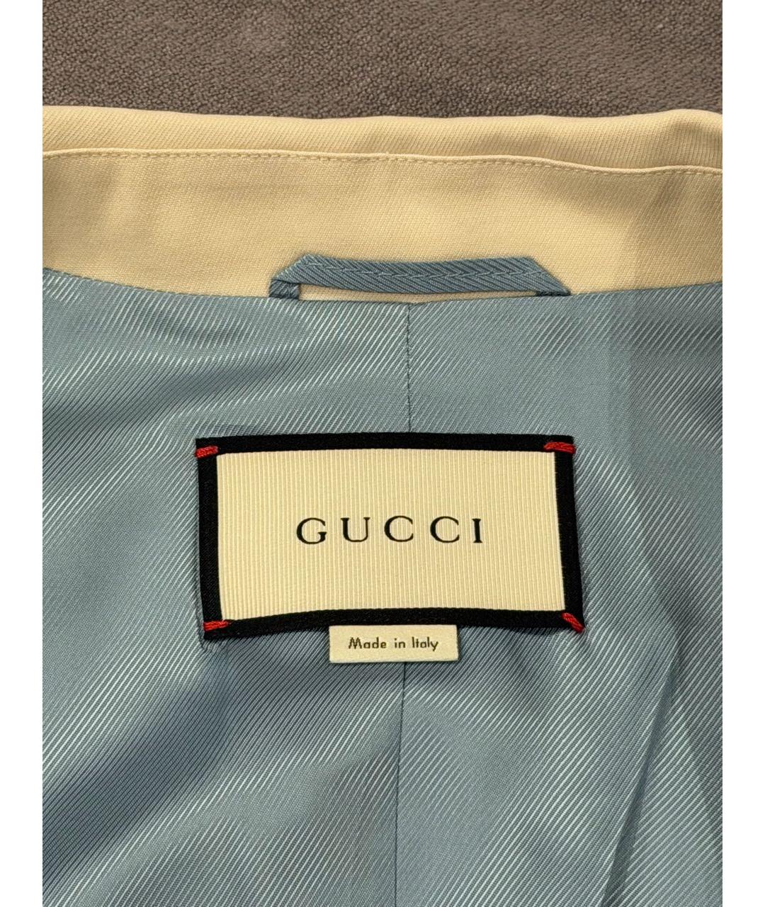GUCCI Белый вискозный жакет/пиджак, фото 3