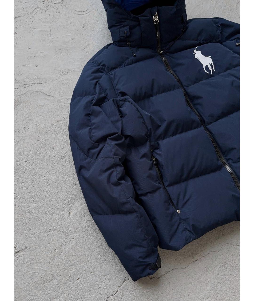 POLO RALPH LAUREN Темно-синий полиамидовый пуховик, фото 4