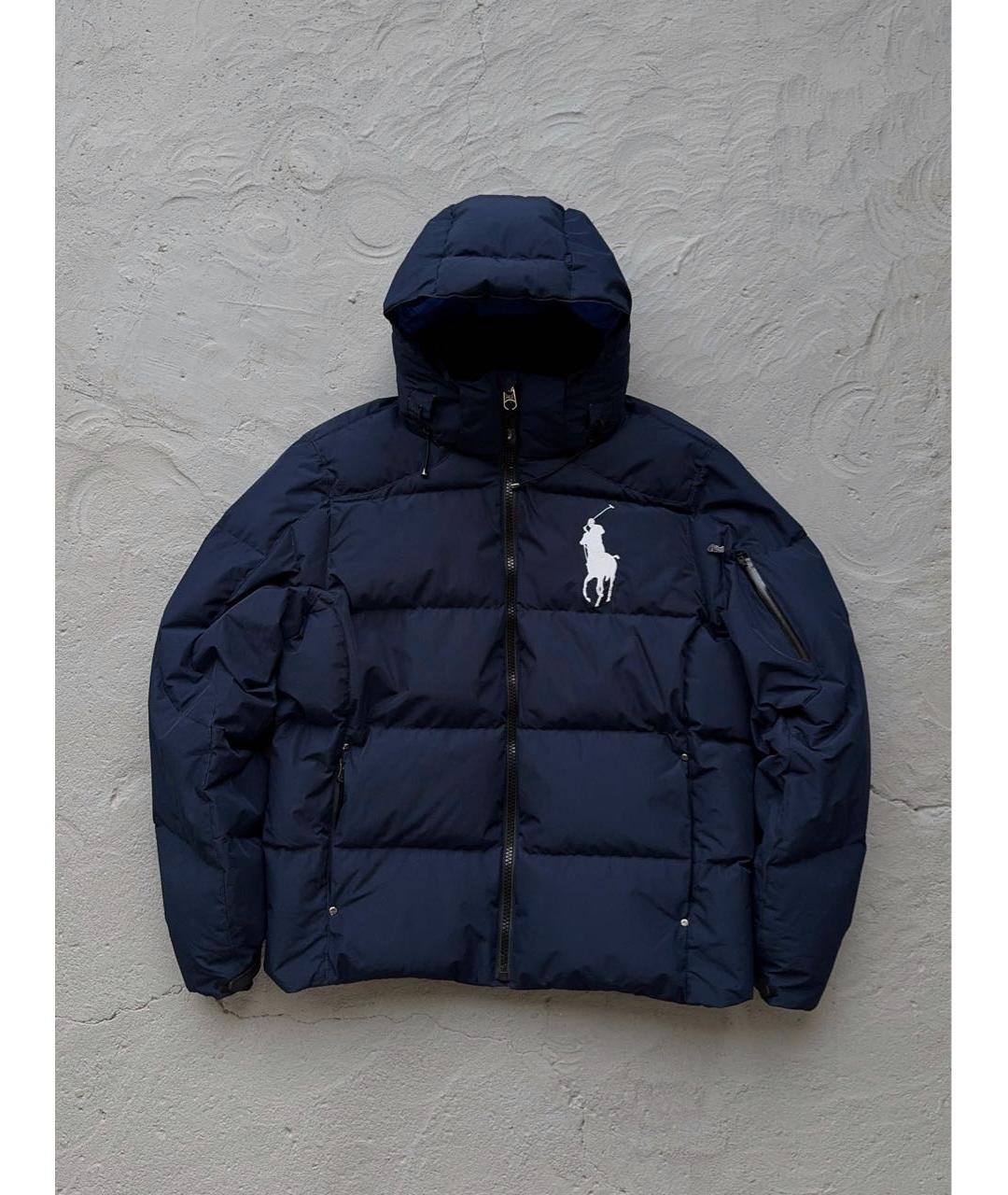 POLO RALPH LAUREN Темно-синий полиамидовый пуховик, фото 9