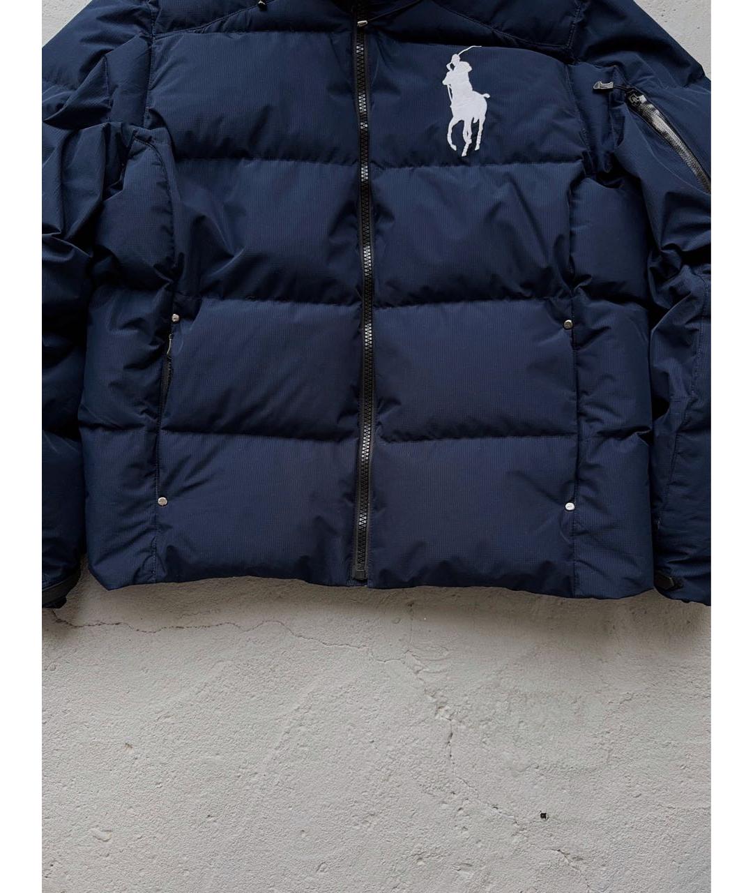 POLO RALPH LAUREN Темно-синий полиамидовый пуховик, фото 7
