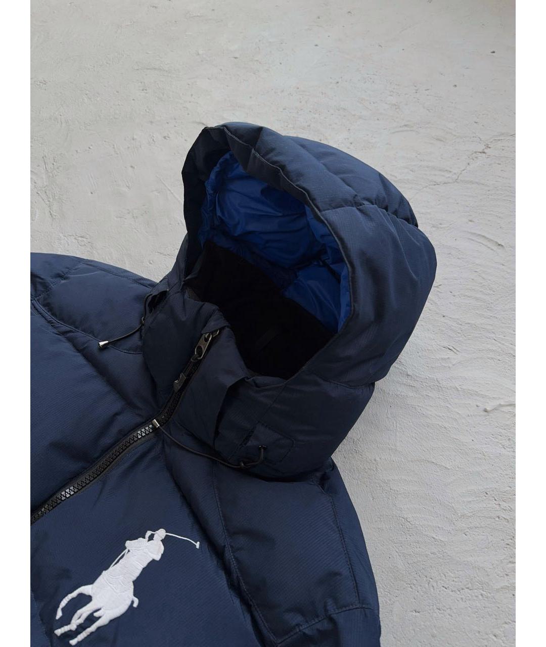 POLO RALPH LAUREN Темно-синий полиамидовый пуховик, фото 3