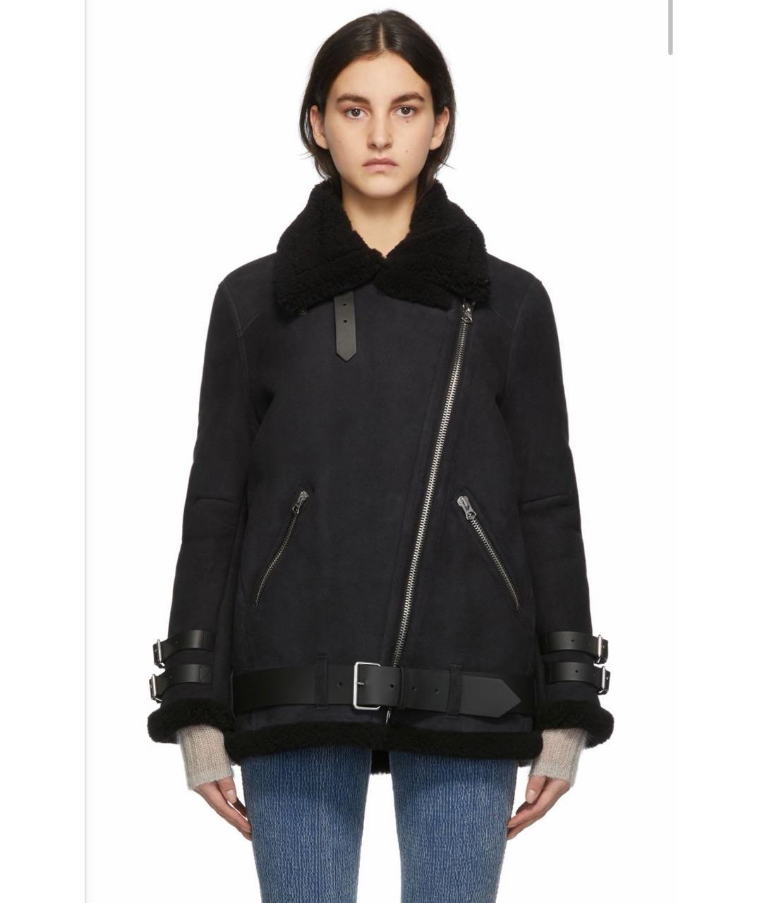 ACNE STUDIOS Черная кожаная дубленка, фото 4