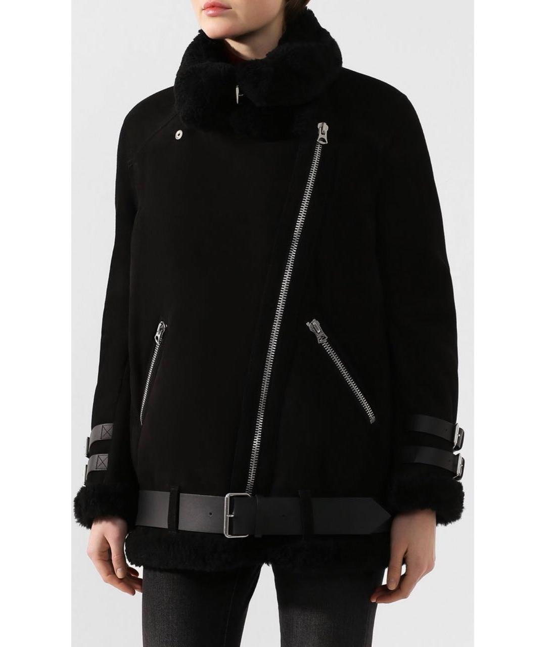 ACNE STUDIOS Черная кожаная дубленка, фото 2