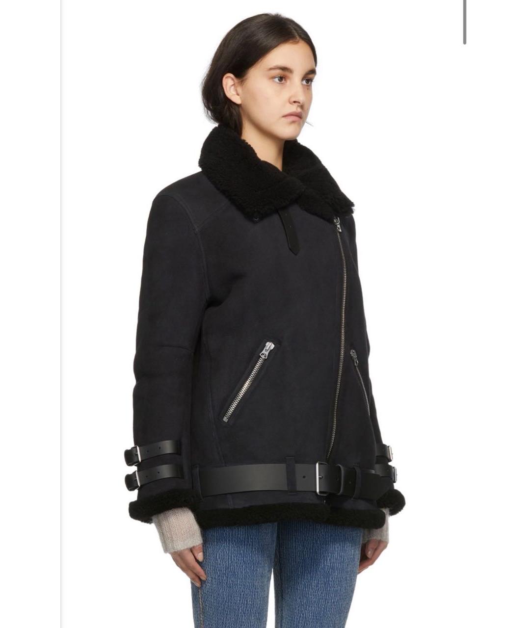 ACNE STUDIOS Черная кожаная дубленка, фото 3