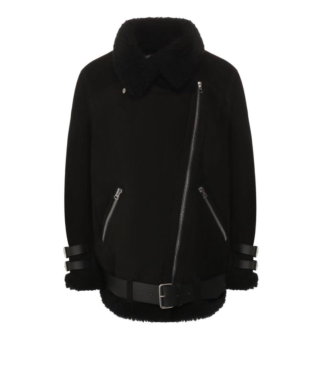 ACNE STUDIOS Черная кожаная дубленка, фото 1
