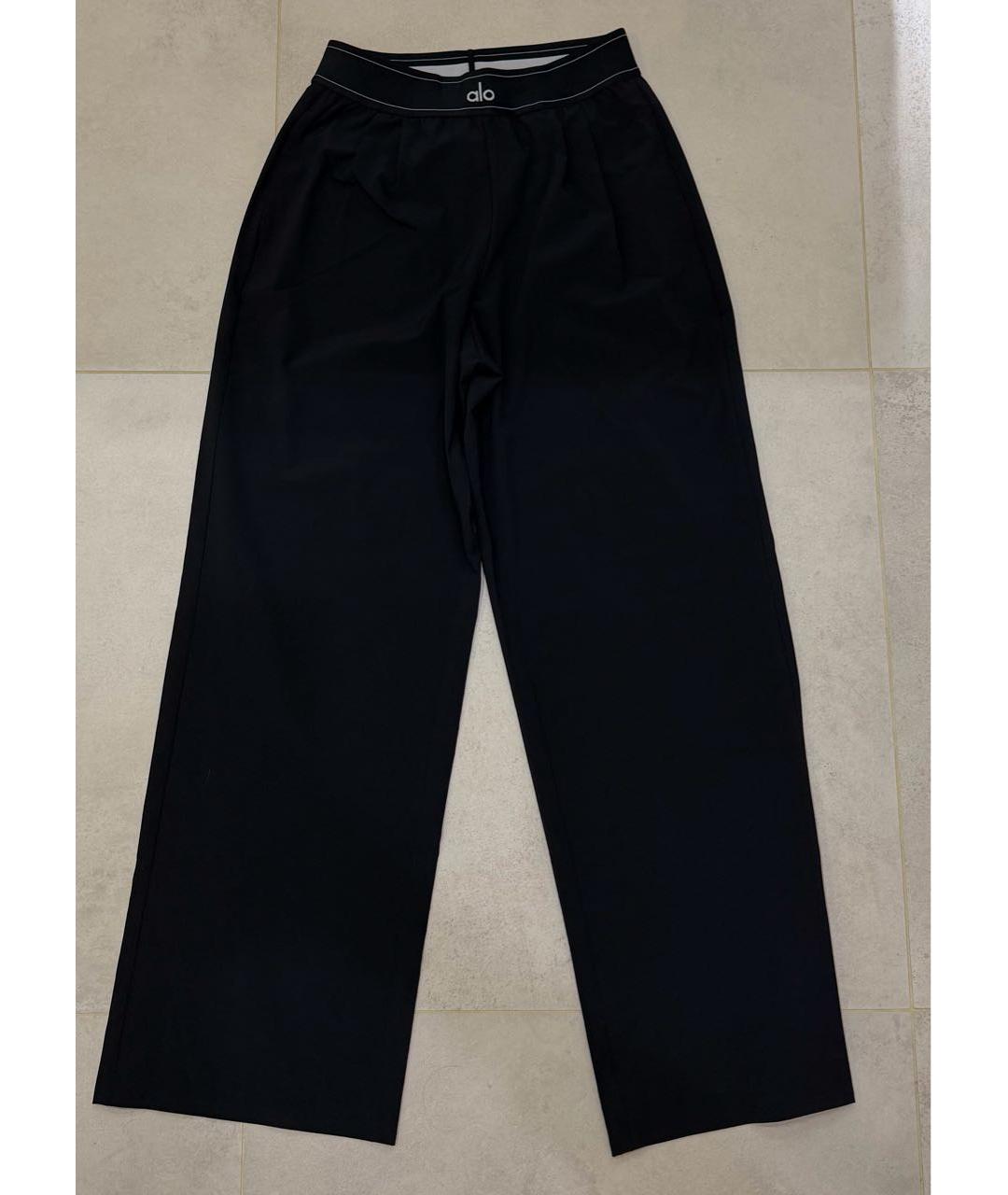 ALO YOGA Черные полиэстеровые спортивные брюки и шорты, фото 8