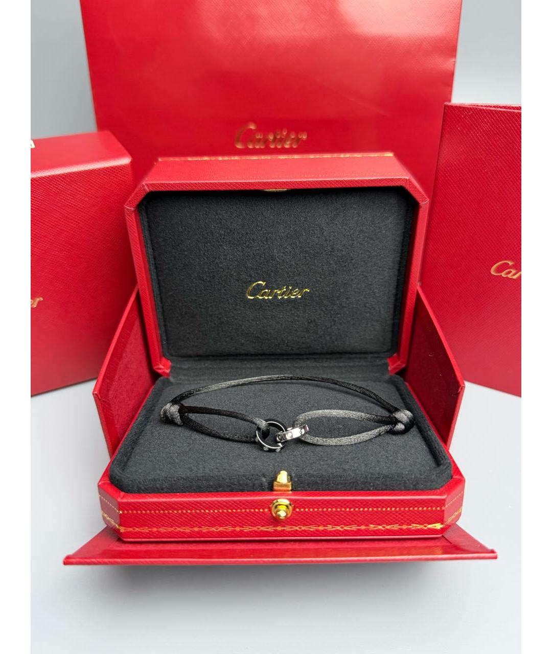 CARTIER Черный браслет из белого золота, фото 3