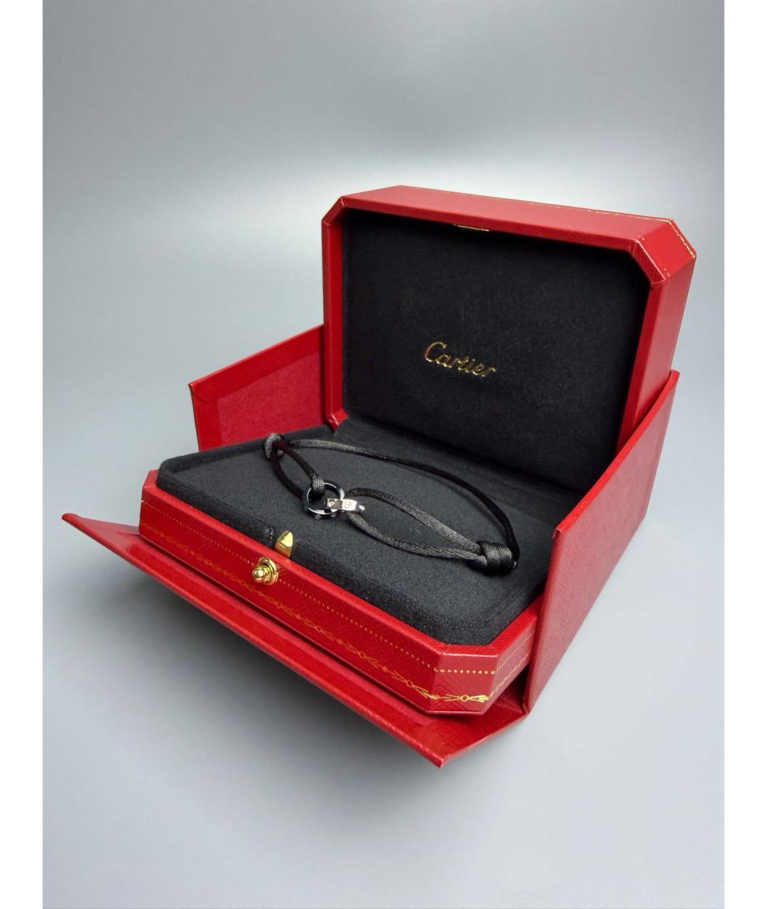 CARTIER Черный браслет из белого золота, фото 4