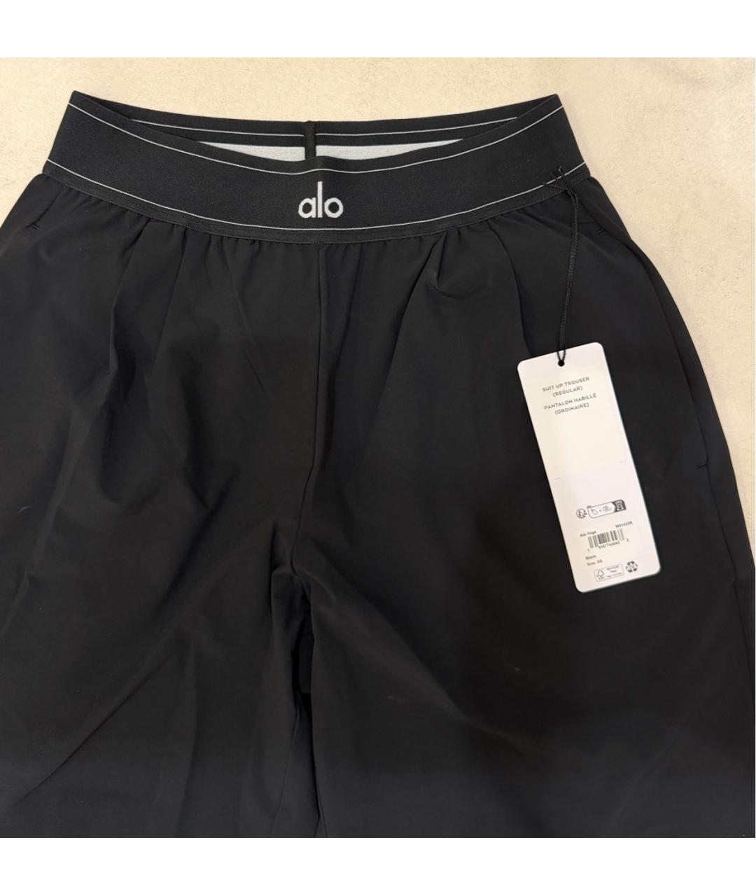 ALO YOGA Черные полиэстеровые спортивные брюки и шорты, фото 4
