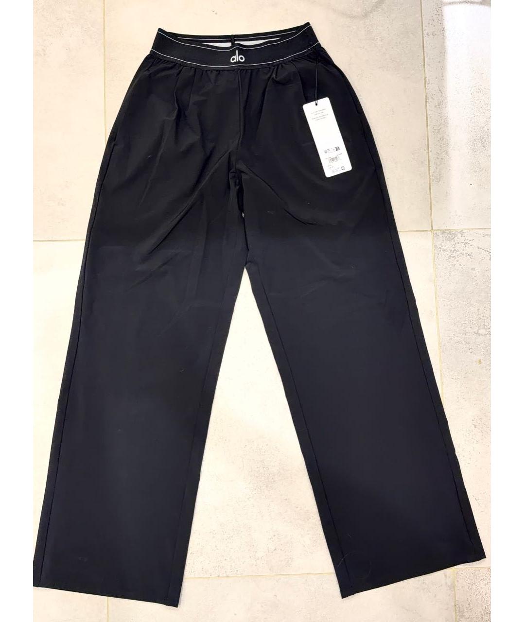 ALO YOGA Черные полиэстеровые спортивные брюки и шорты, фото 8