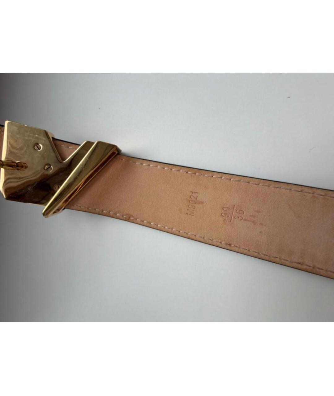 LOUIS VUITTON Черный кожаный ремень, фото 4