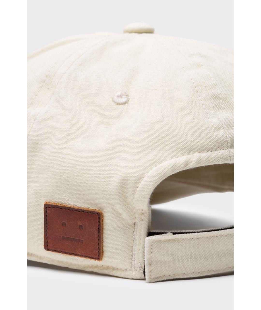 ACNE STUDIOS Бежевая хлопковая кепка, фото 3