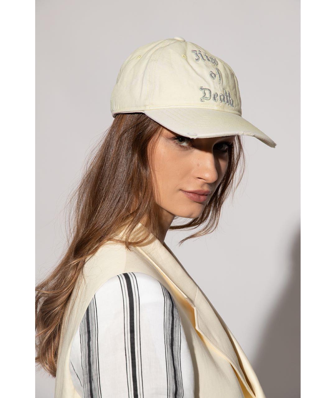 ACNE STUDIOS Бежевая хлопковая кепка, фото 2