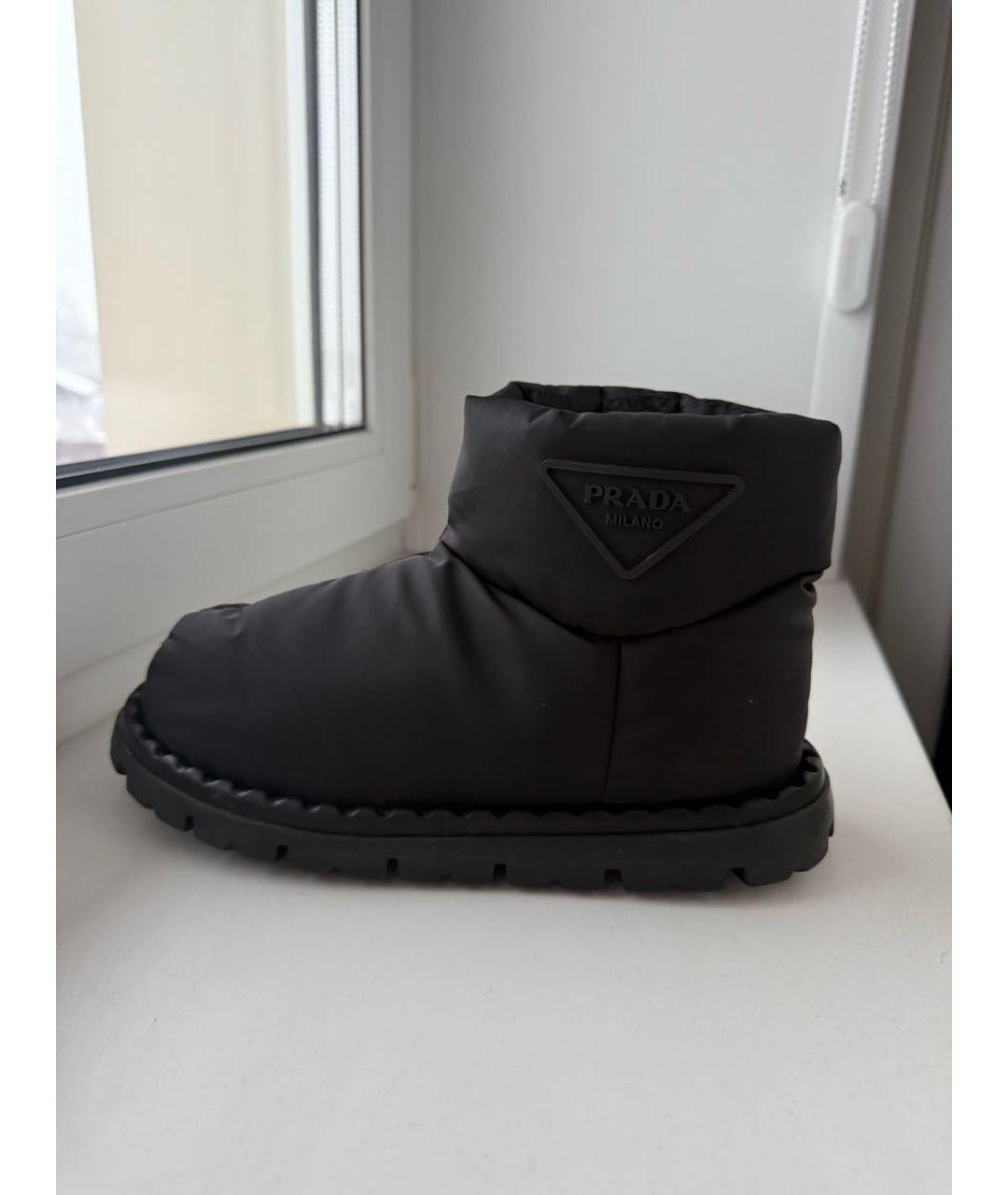 PRADA Черные неопреновые полусапоги, фото 5