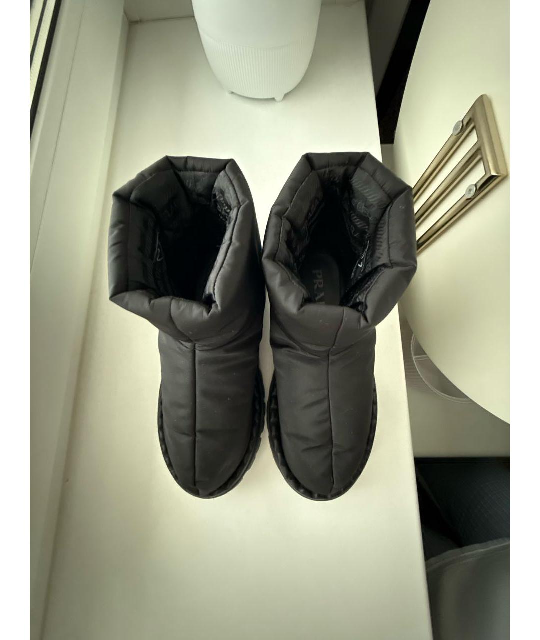 PRADA Черные неопреновые полусапоги, фото 3