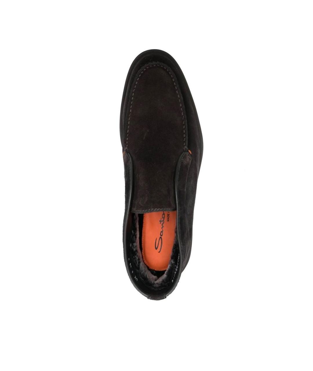 SANTONI Коричневые замшевые лоферы, фото 2