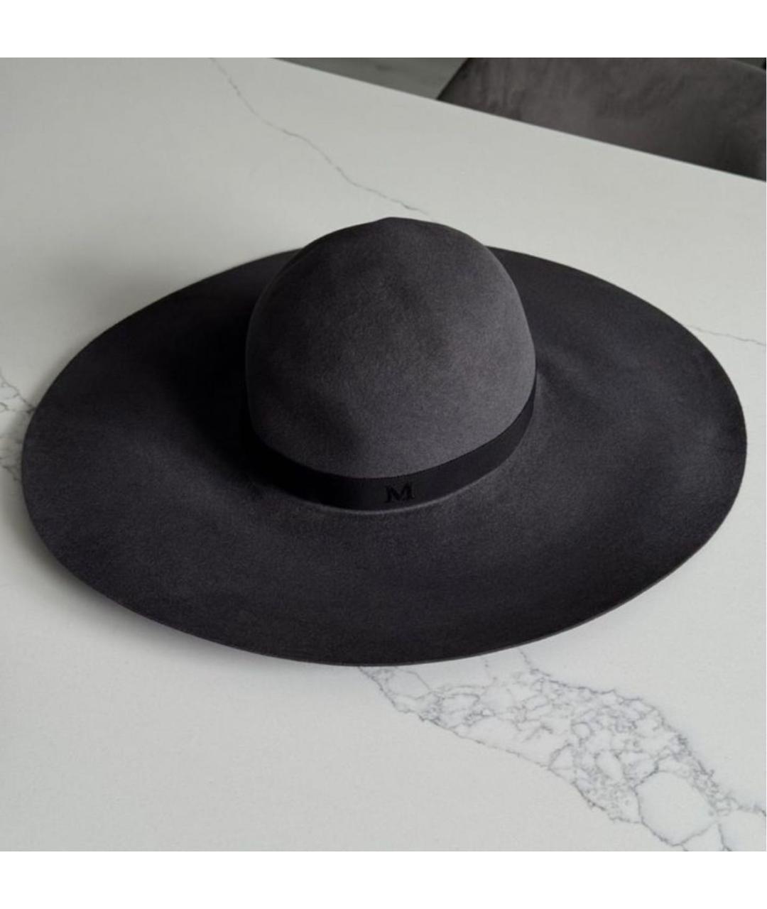 MAISON MICHEL Черная шерстяная шляпа, фото 3