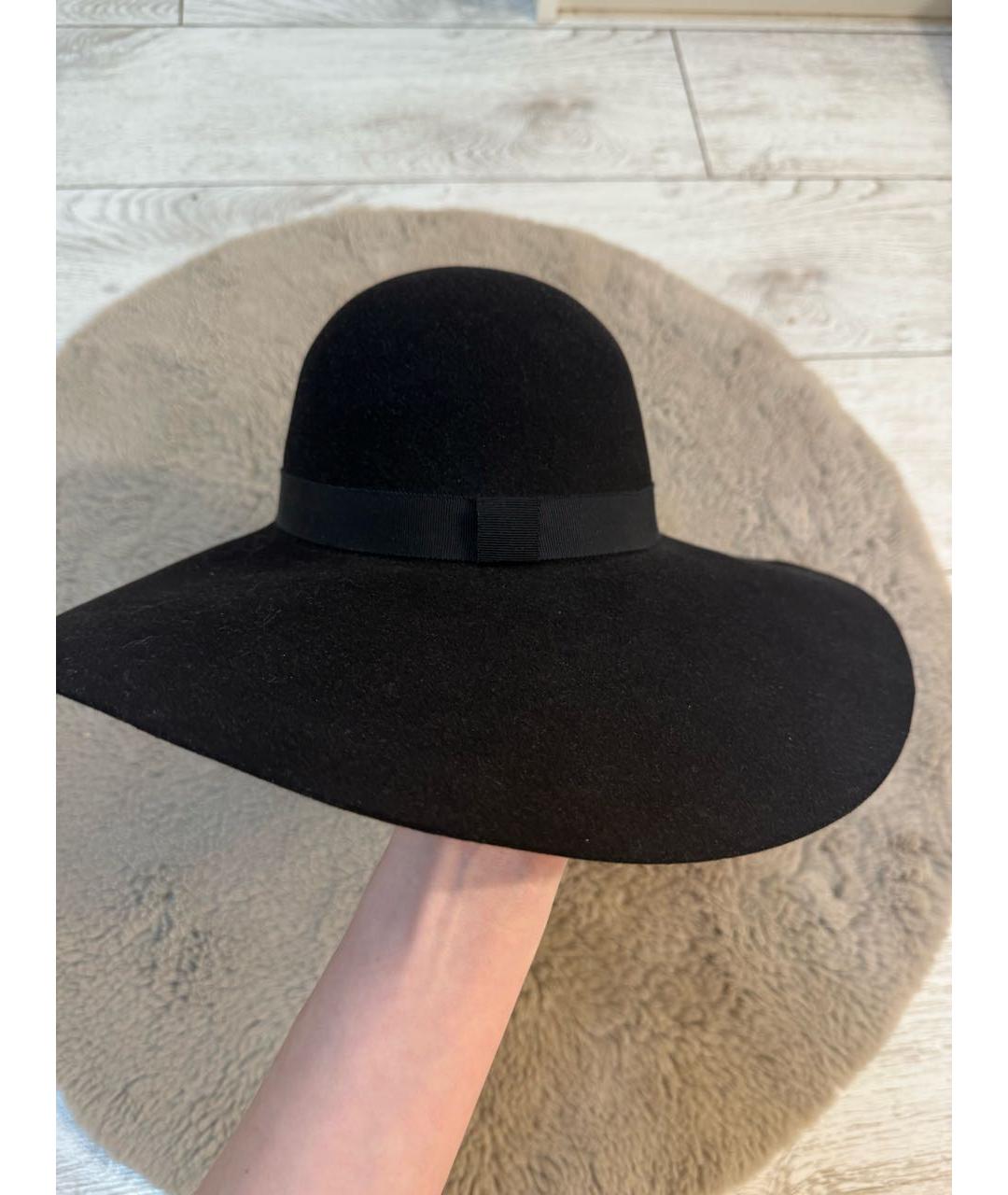 MAISON MICHEL Черная шерстяная шляпа, фото 4