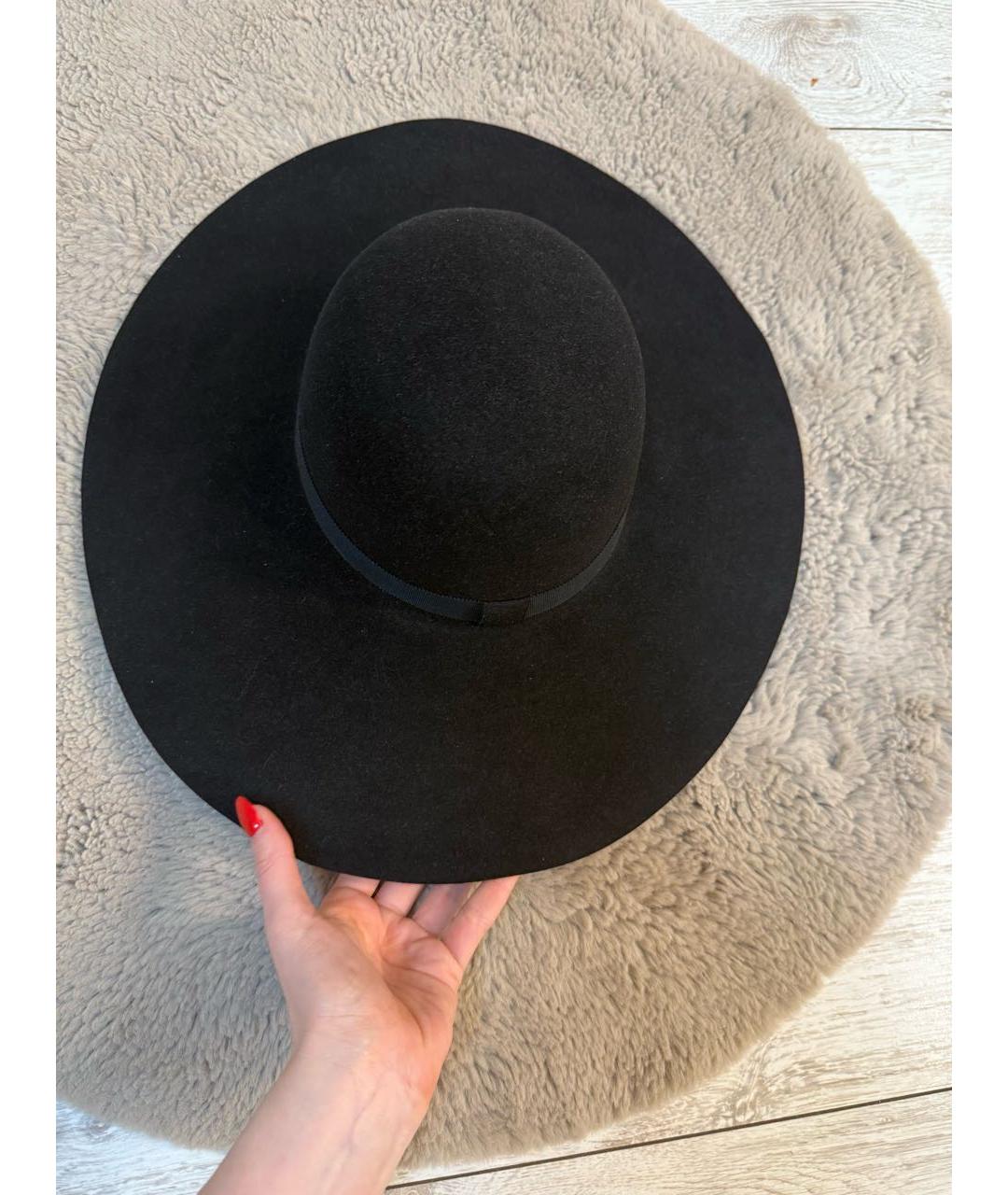 MAISON MICHEL Черная шерстяная шляпа, фото 5