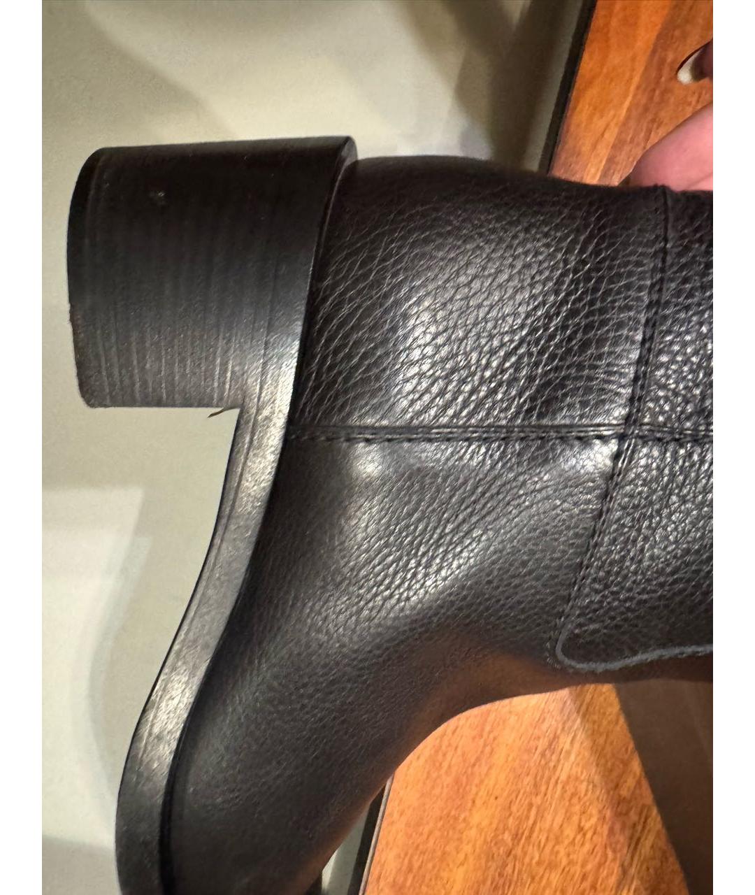 GUCCI Черные кожаные сапоги, фото 4