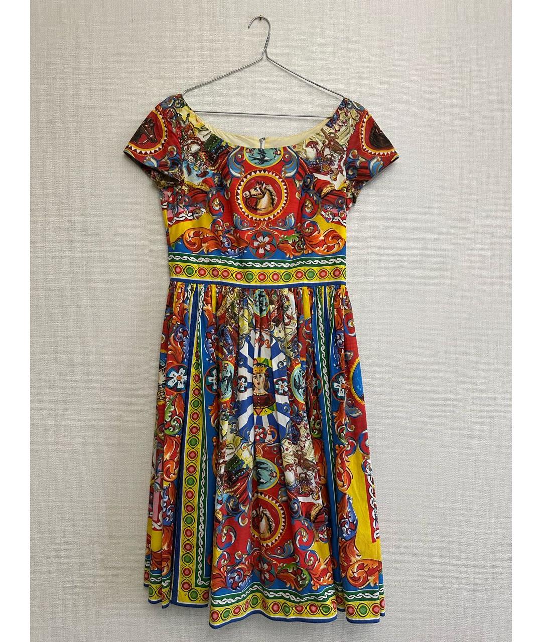 DOLCE&GABBANA Мульти повседневное платье, фото 4