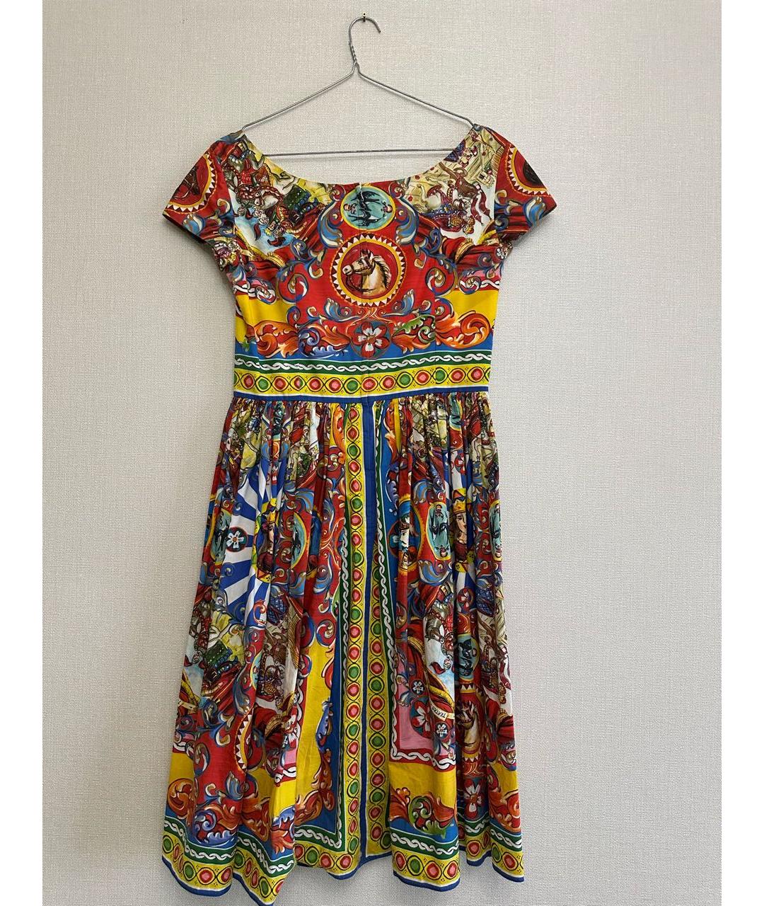 DOLCE&GABBANA Мульти повседневное платье, фото 2