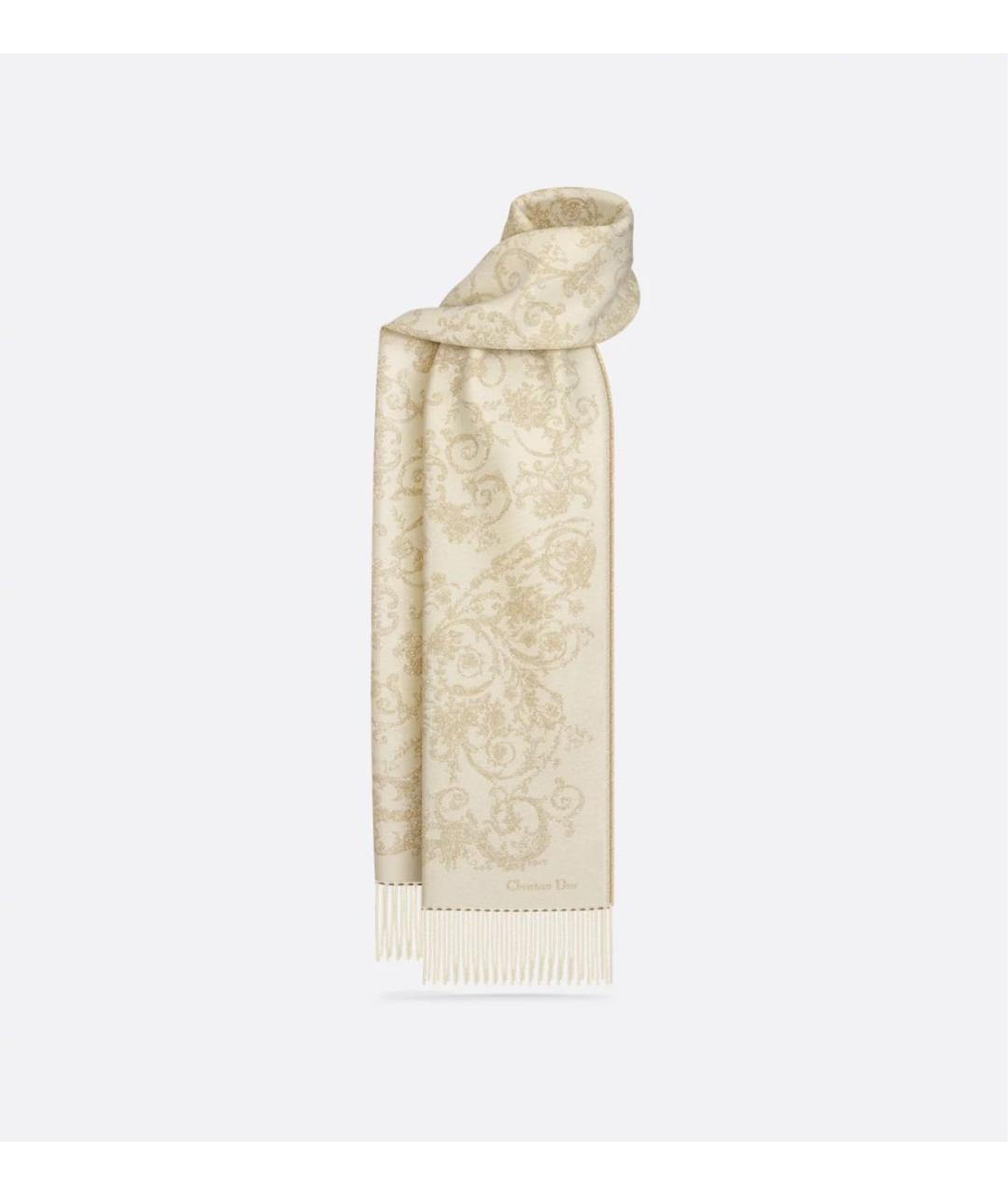 CHRISTIAN DIOR Золотой шарф, фото 5