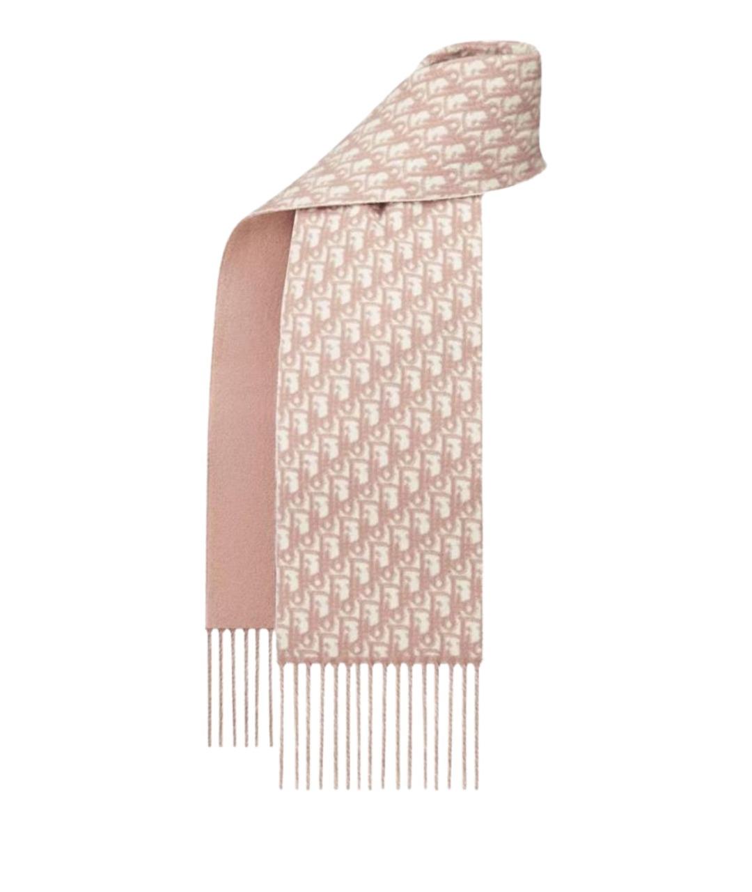 CHRISTIAN DIOR Розовый кашемировый шарф, фото 1
