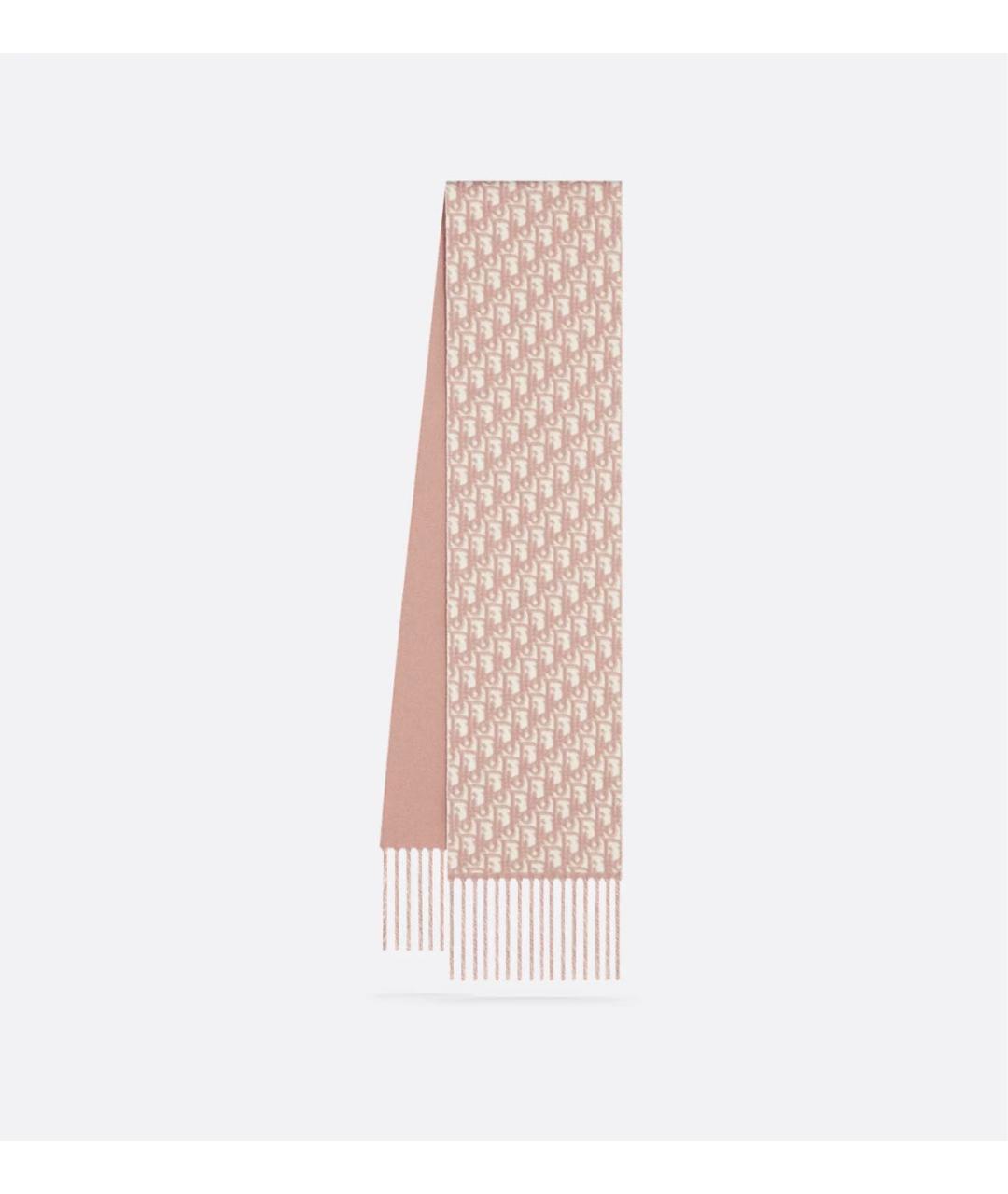 CHRISTIAN DIOR Розовый кашемировый шарф, фото 2