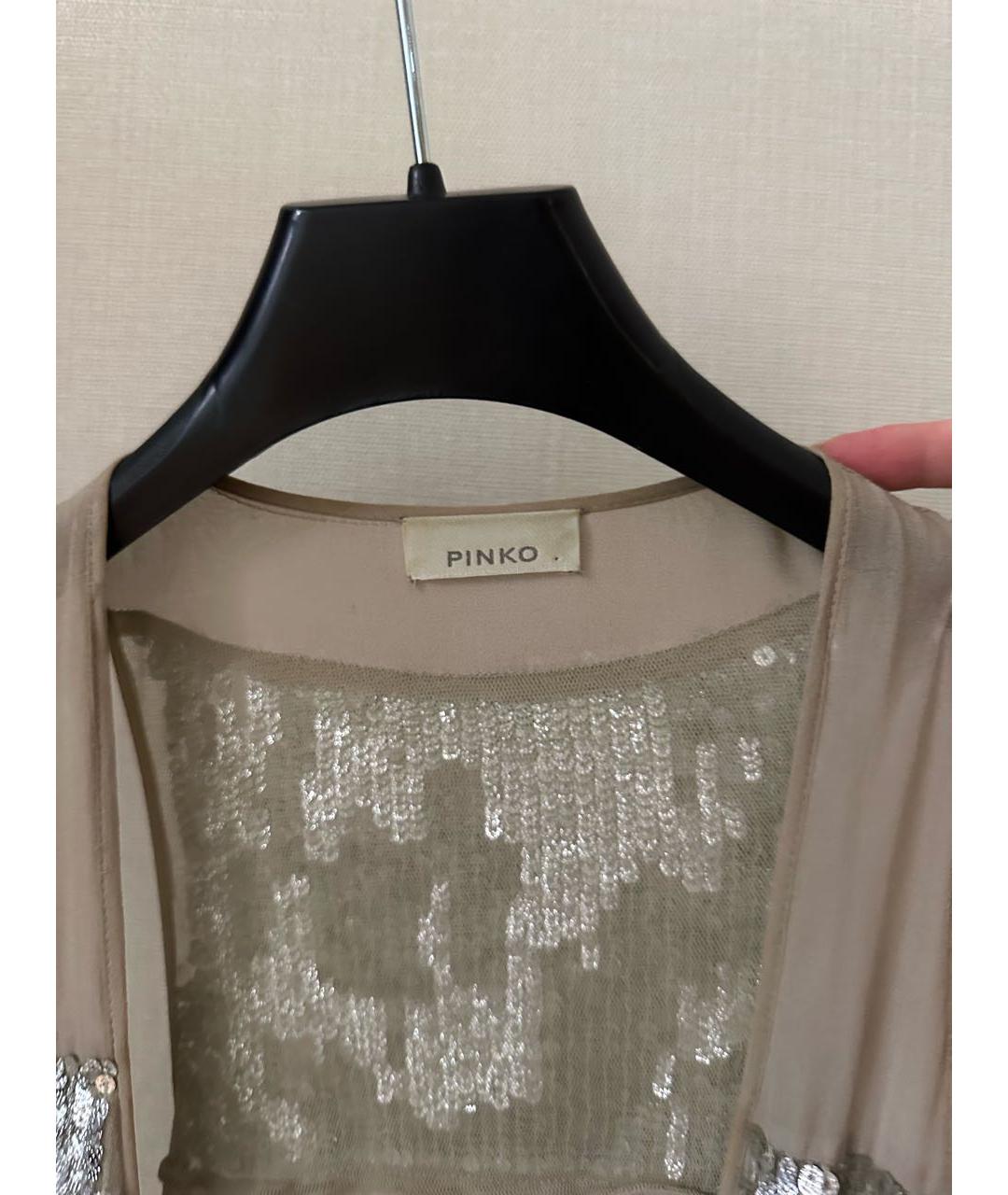 PINKO Серебряное вечернее платье, фото 3