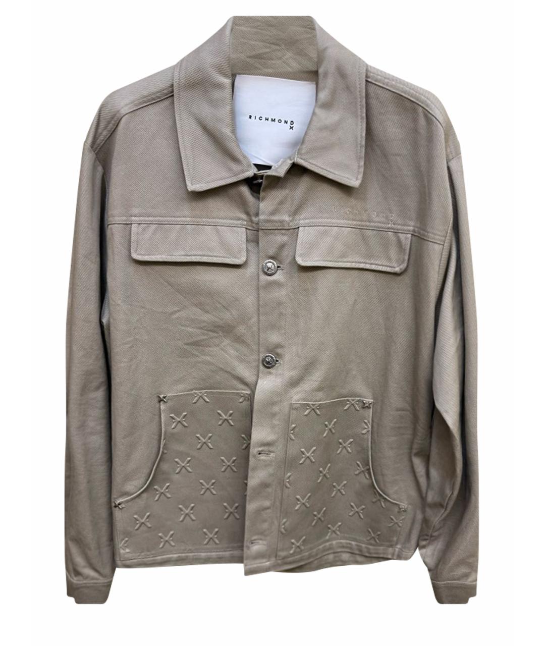JOHN RICHMOND Бежевая хлопковая куртка, фото 1