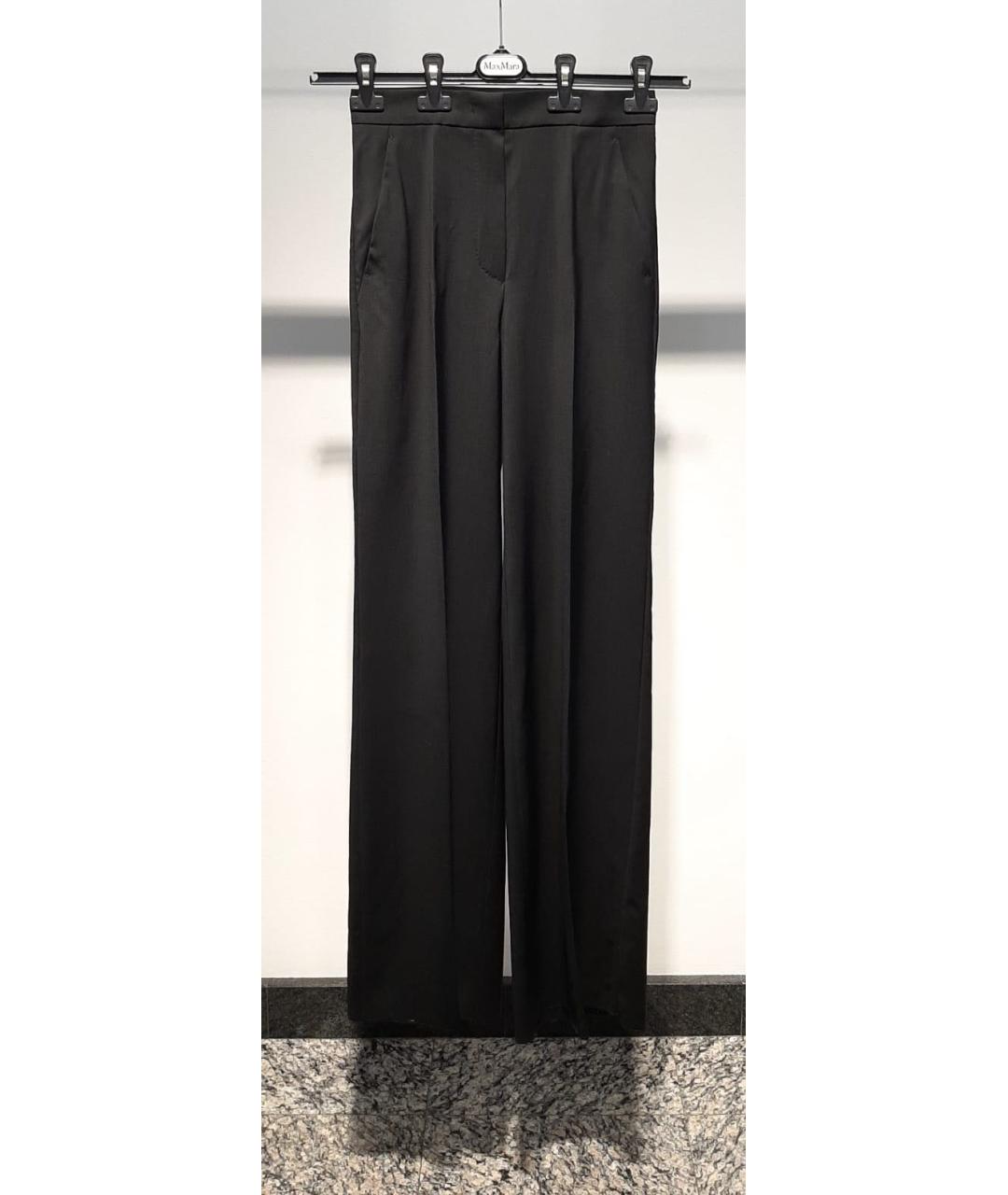 MAX MARA Черные прямые брюки, фото 3