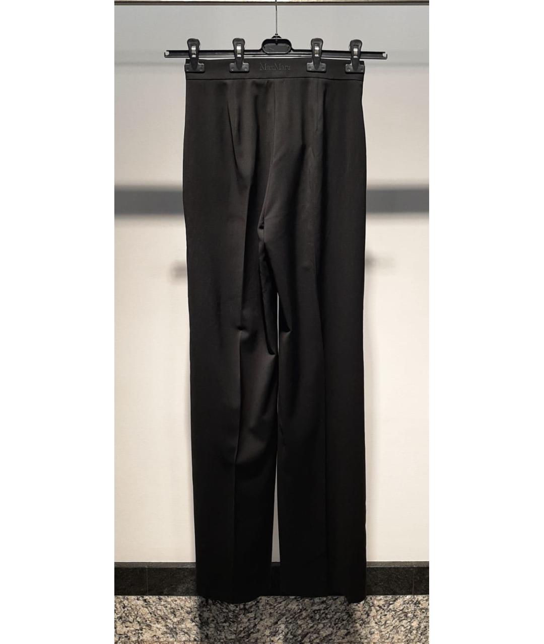 MAX MARA Черные прямые брюки, фото 2